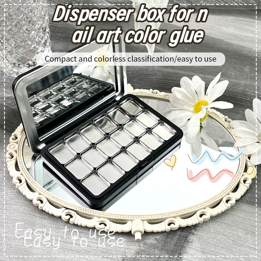 Nail Art Halal - 18 Grids Iron Watercolor Paint Box