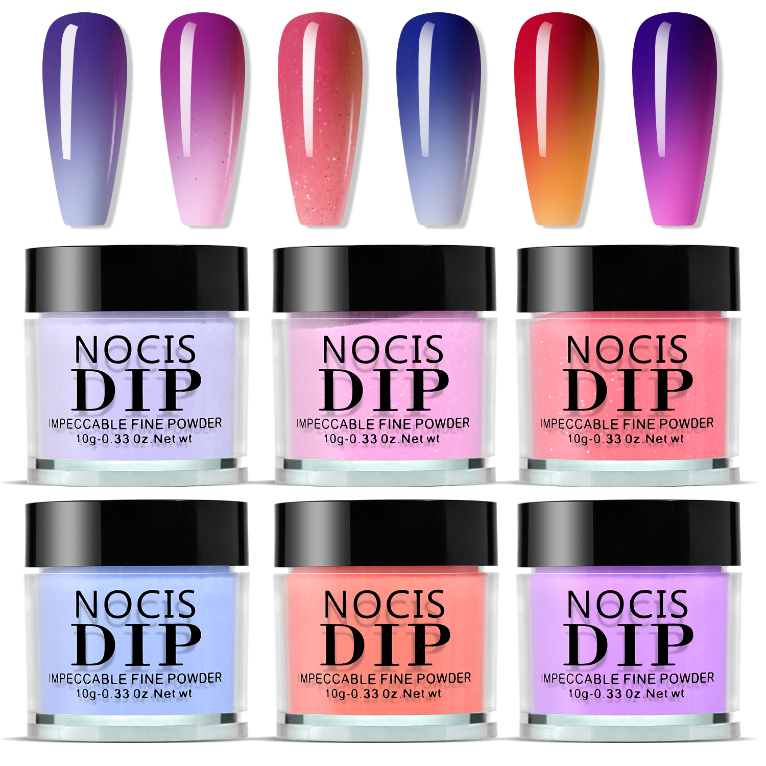 Nail Art Ombre Pink - NOCIS Color Changing Dip Powder Nail