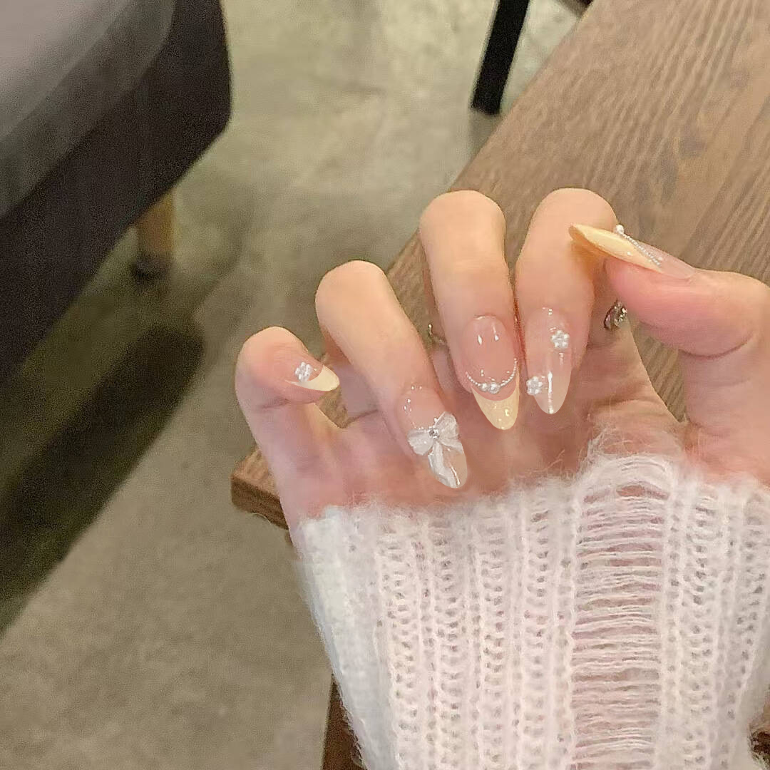 Nail Art Aesthetic - 10Pcs Wearable Reuse Finished Fake Nails