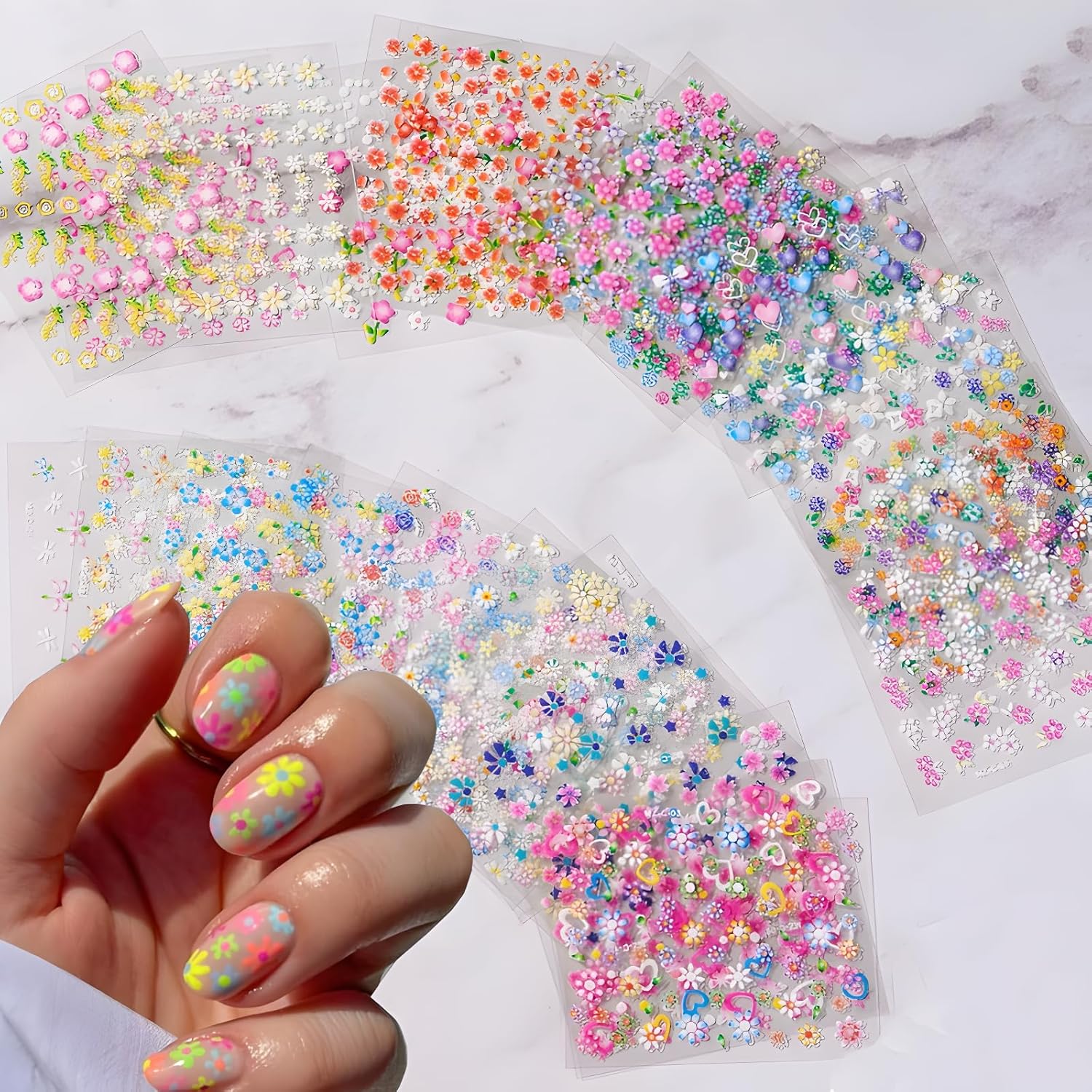 Nail Art Design - Cute Daisy Flower Nail Art Stickers,