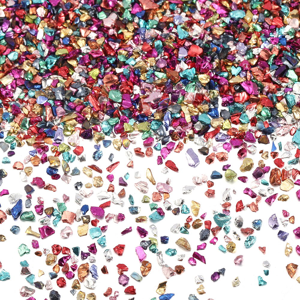 Nail Art Emerald - 20g Crushed Glass Stones 26 Colors