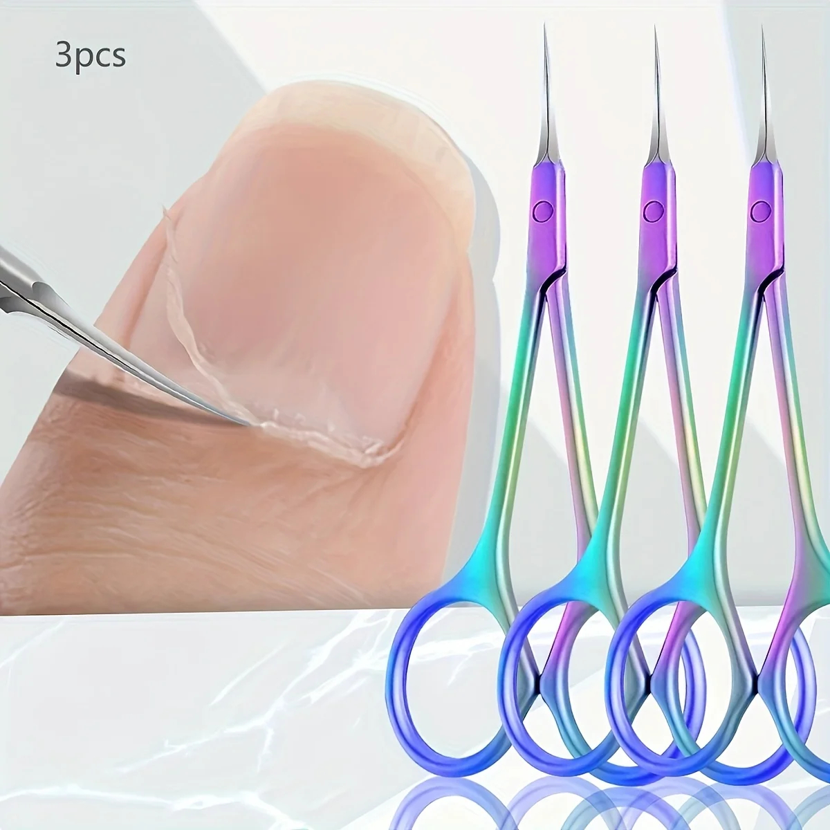 Nail Extension Form - 1/3pcs Nail Scissors Manicure Curved Tip