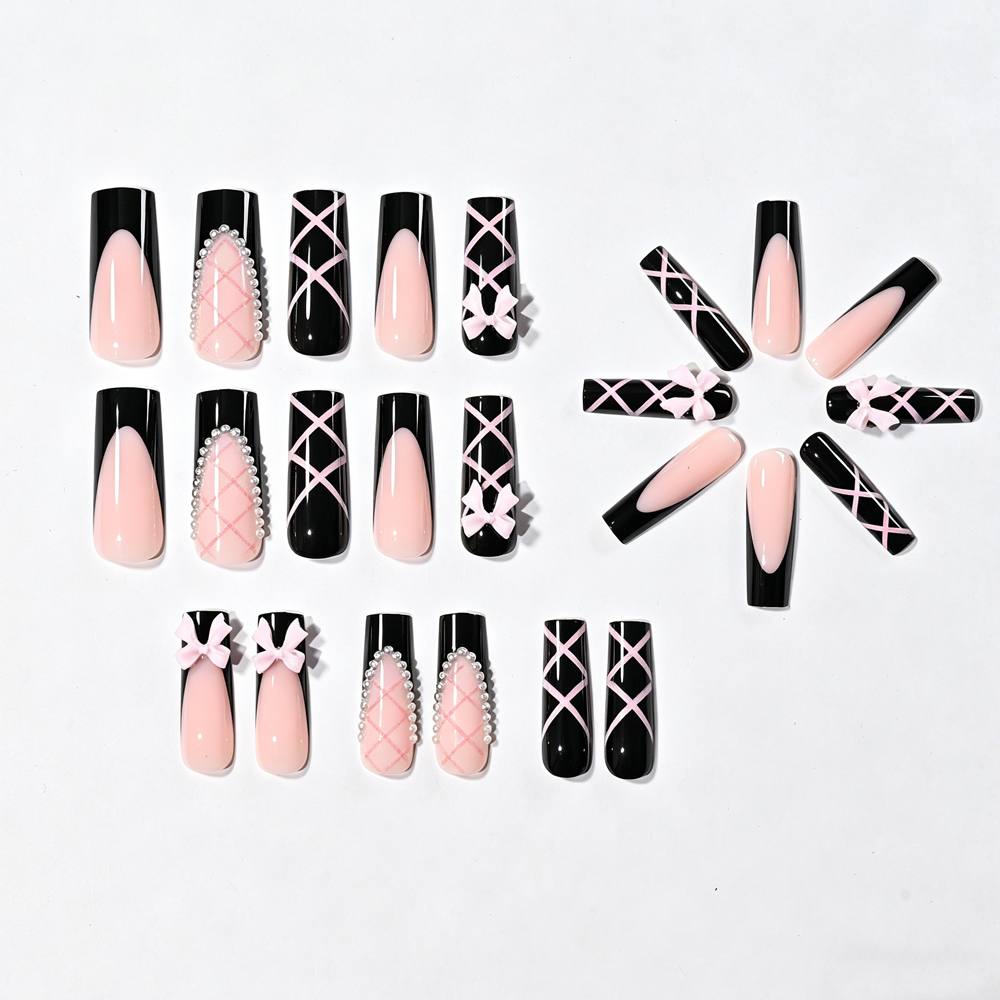 1Box Black Pink Ombre French P - Nail Art Ombre Pink 리뷰 및 가격