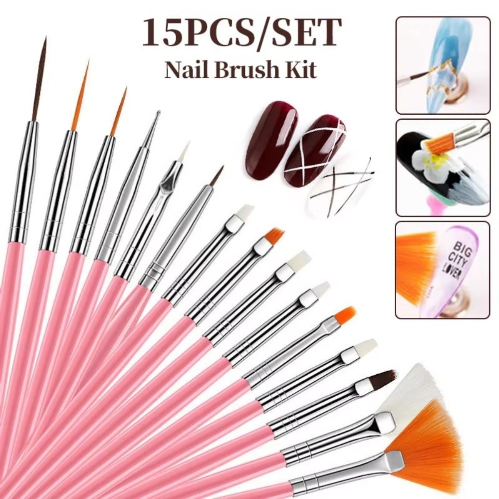 15 Pieces Nail Art Brush Set M - Nail Art Dotting Tool 리뷰 및 가격