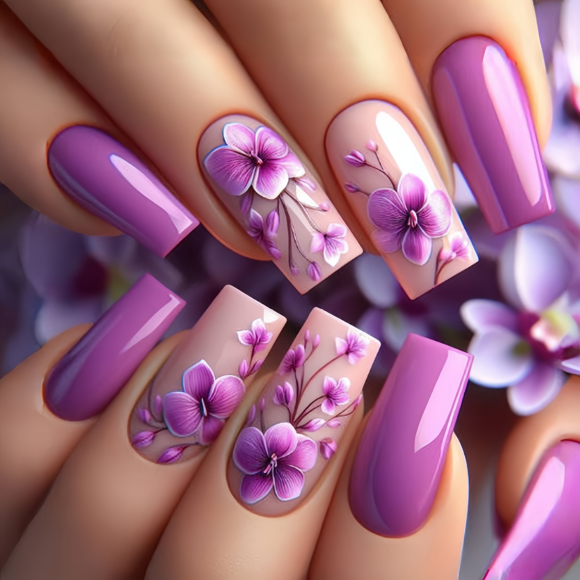 24pcs/set Medium long fake nai - Nail Art Aesthetic 리뷰 및 가격
