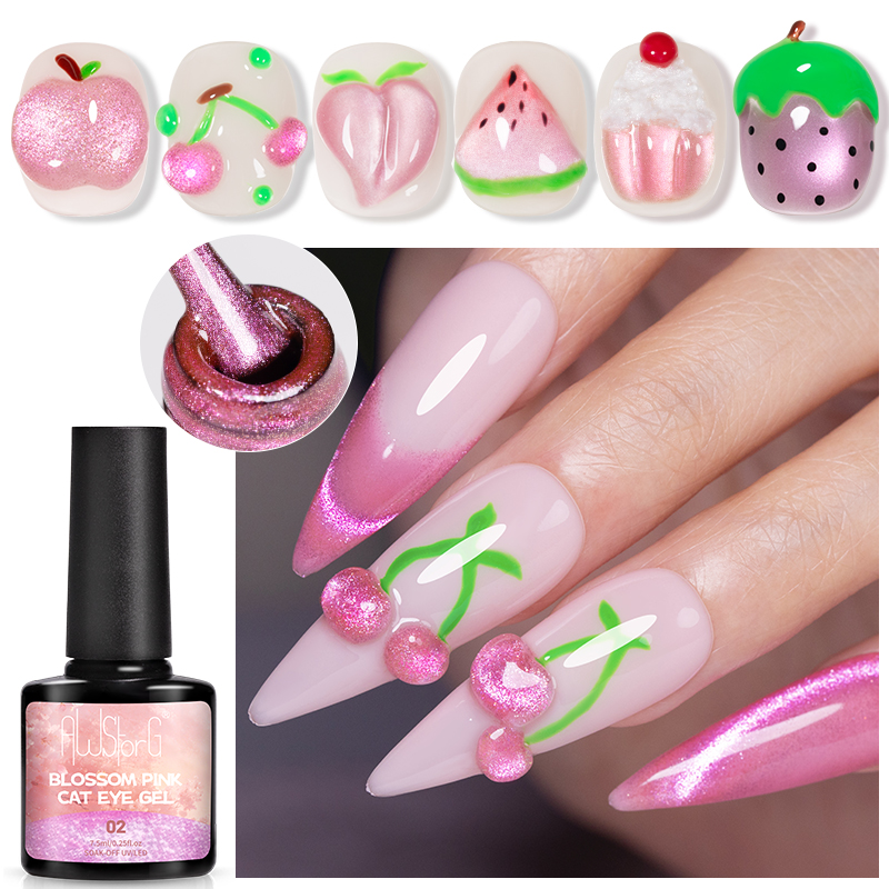 AWStorG 7.5ML Flash Pure Lust  - Nail Art Cat Eye Pink 리뷰 및 가격