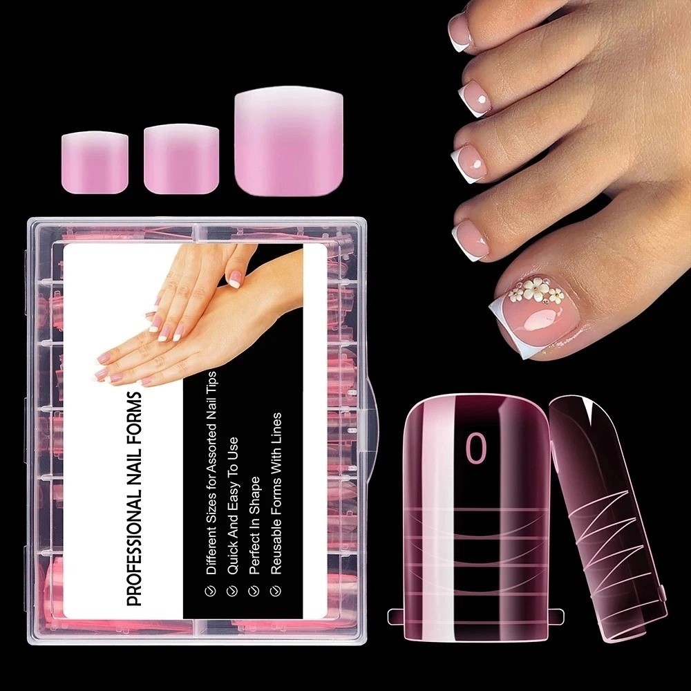 120pcs New Dual Forms Toe Nail - Nail Extension Form 리뷰 및 가격
