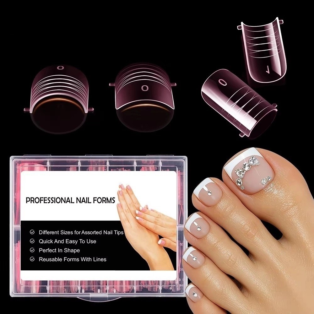 120pcs New Dual Forms Toe Nail - Nail Extension Form 리뷰 및 가격