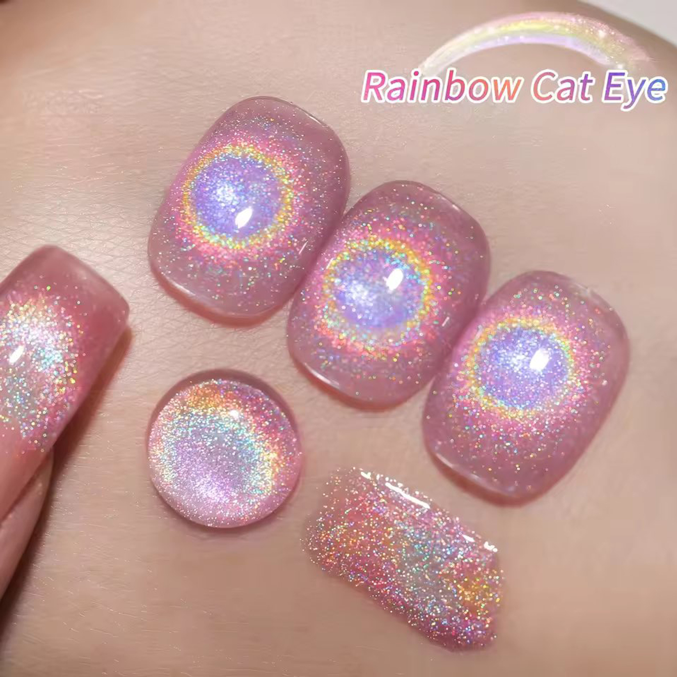 1-10pcs 10ml Pink Rainbow Magn - Nail Art Cat Eye Pink 리뷰 및 가격