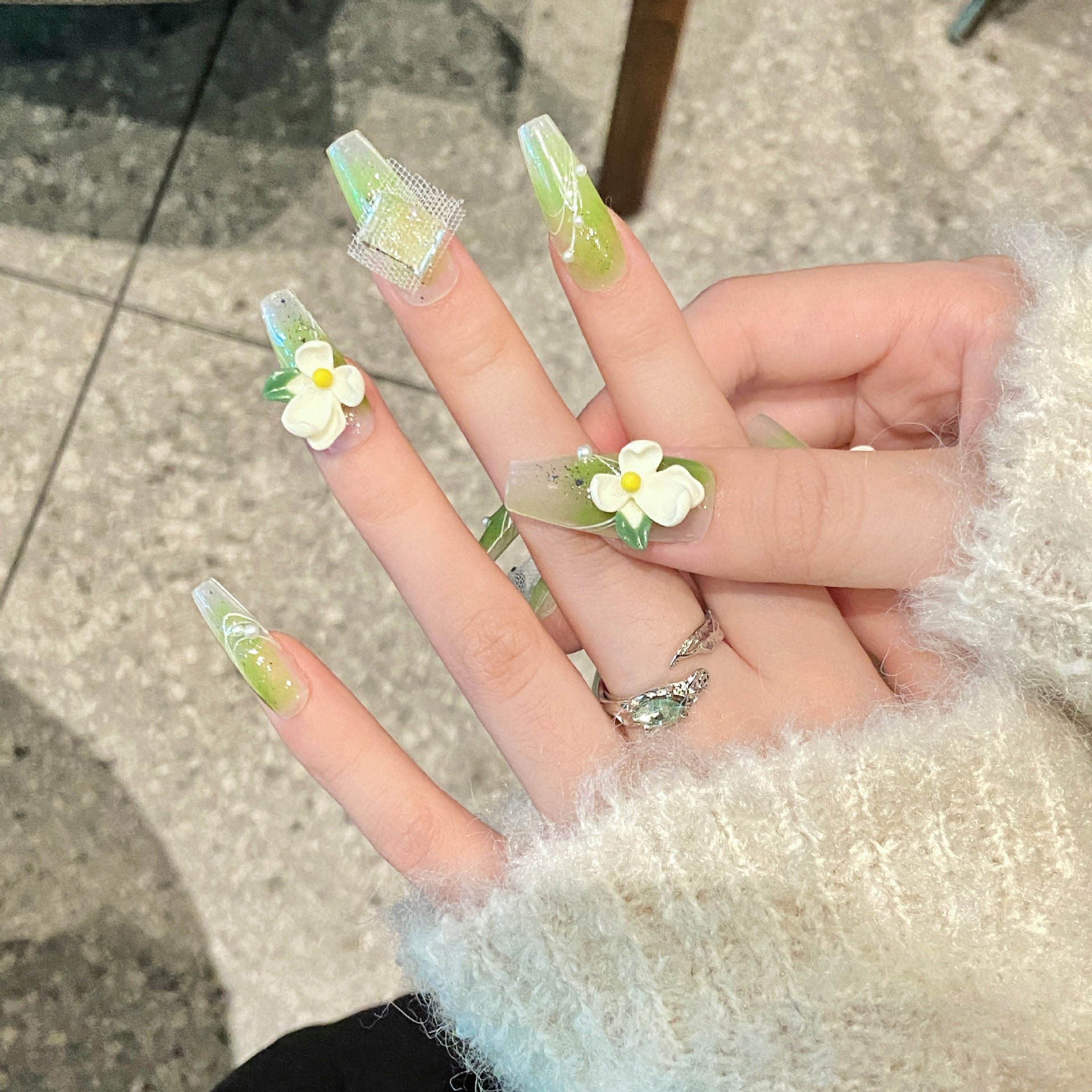 10pcs Pure Hand-Pressed Ultra- - Nail Art Emerald 리뷰 및 가격