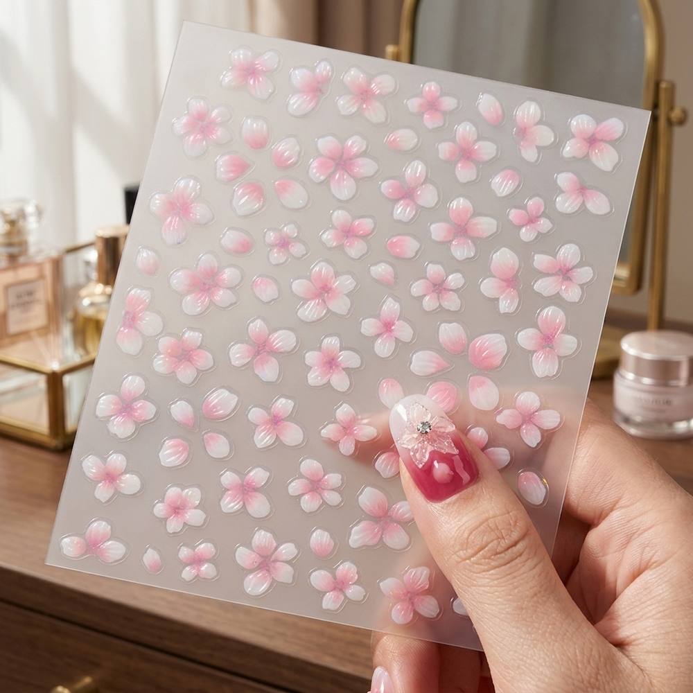 1Pc 3D Cherry Blossom Ombre Na - Nail Art Ombre Pink 리뷰 및 가격