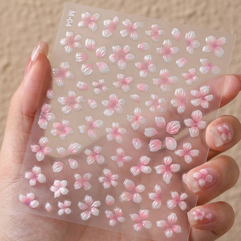 1Pc 3D Cherry Blossom Ombre Na - Nail Art Ombre Pink 리뷰 및 가격