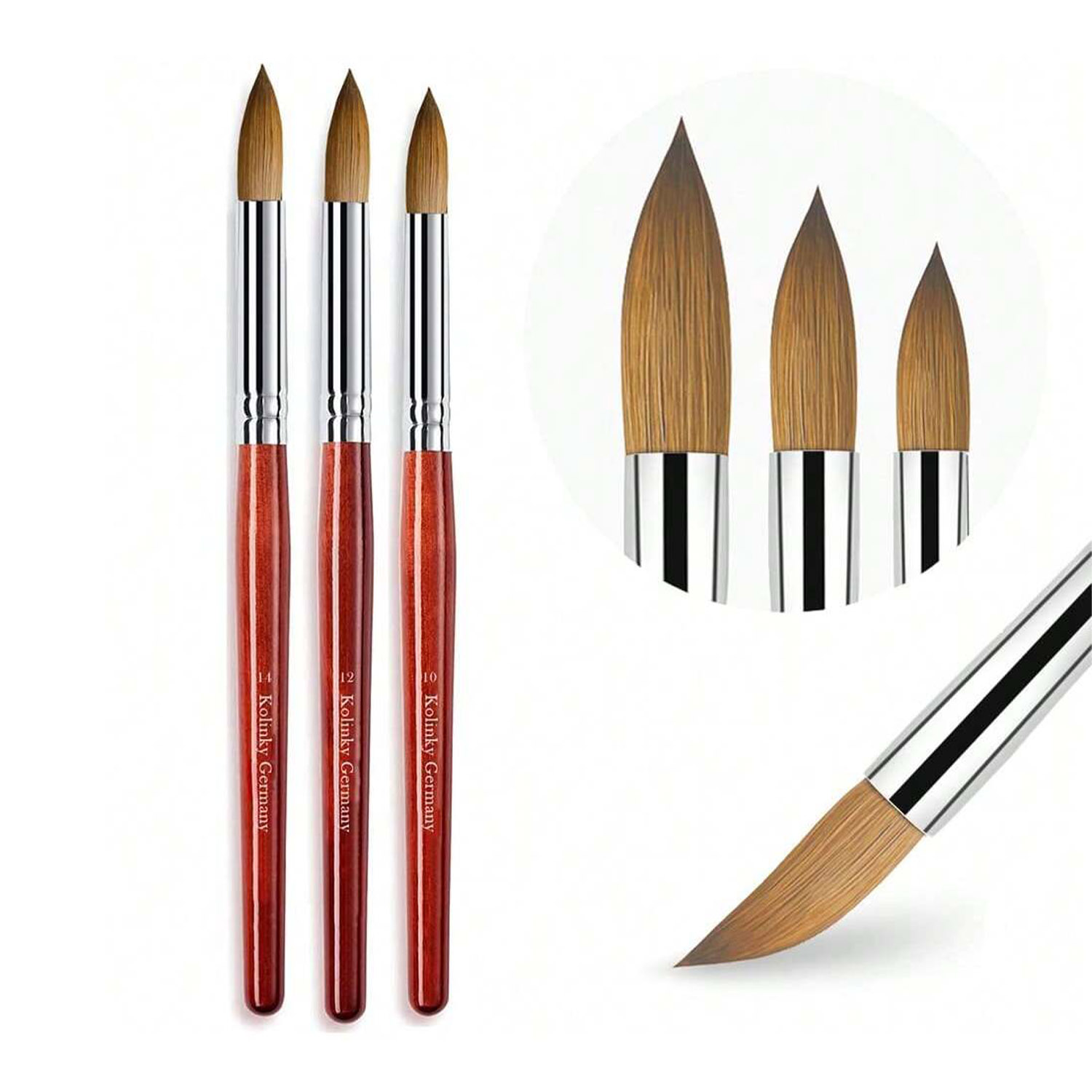 3PCS Kolinsky Mahogany Stem Ac - Nail Art Mahogany 리뷰 및 가격