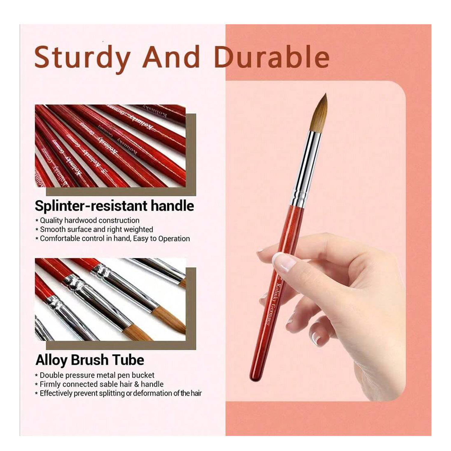 3PCS Kolinsky Mahogany Stem Ac - Nail Art Mahogany 리뷰 및 가격