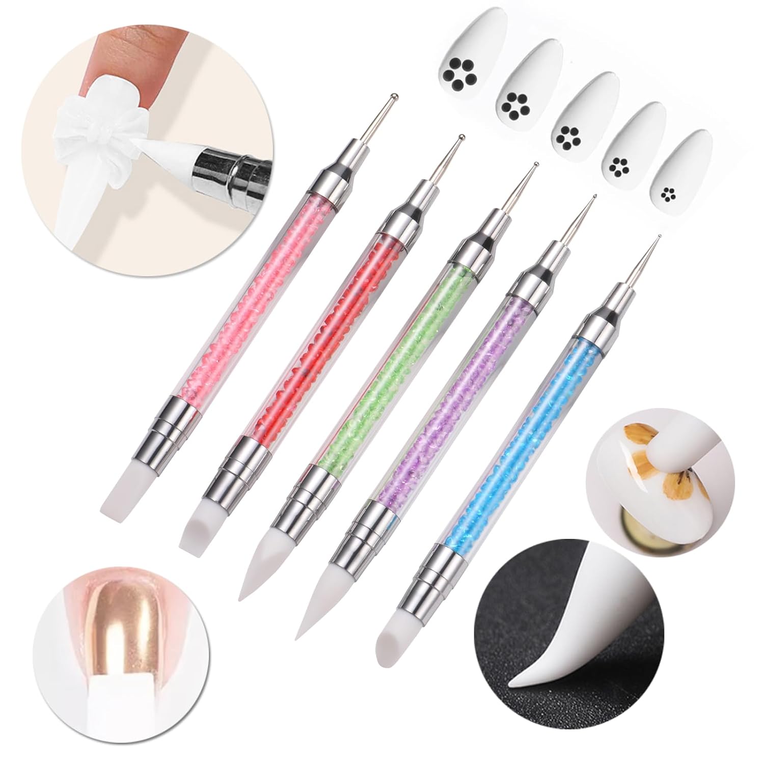 62Pcs Nail Art Brushes Tools,5 - Nail Art Dotting Tool 리뷰 및 가격