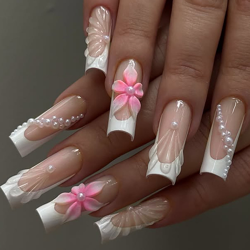 24Pcs Sweet Medium Square Fals - Nail Art Design 리뷰 및 가격
