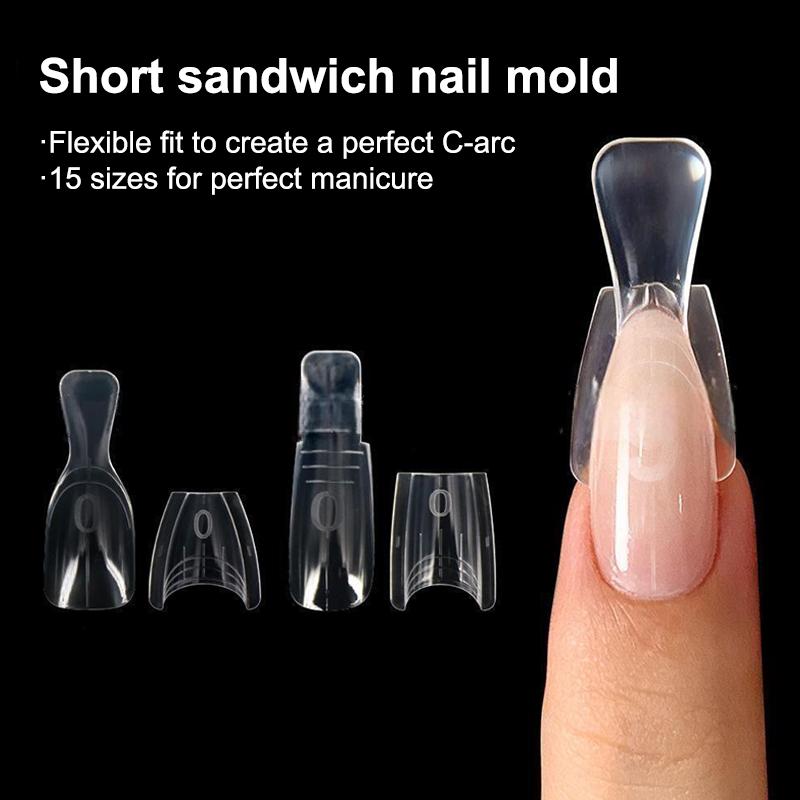60pcs/box Coffin Dual Nail For - Nail Extension Form 리뷰 및 가격