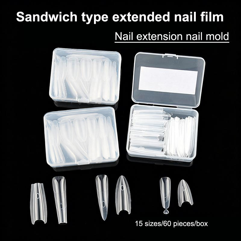 60pcs/box Coffin Dual Nail For - Nail Extension Form 리뷰 및 가격