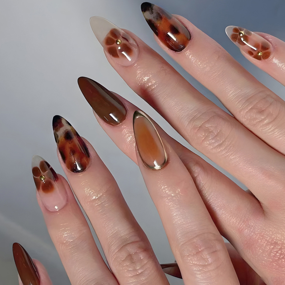 24pcs Fashion Rhinestone Press - Nail Art Aesthetic 리뷰 및 가격