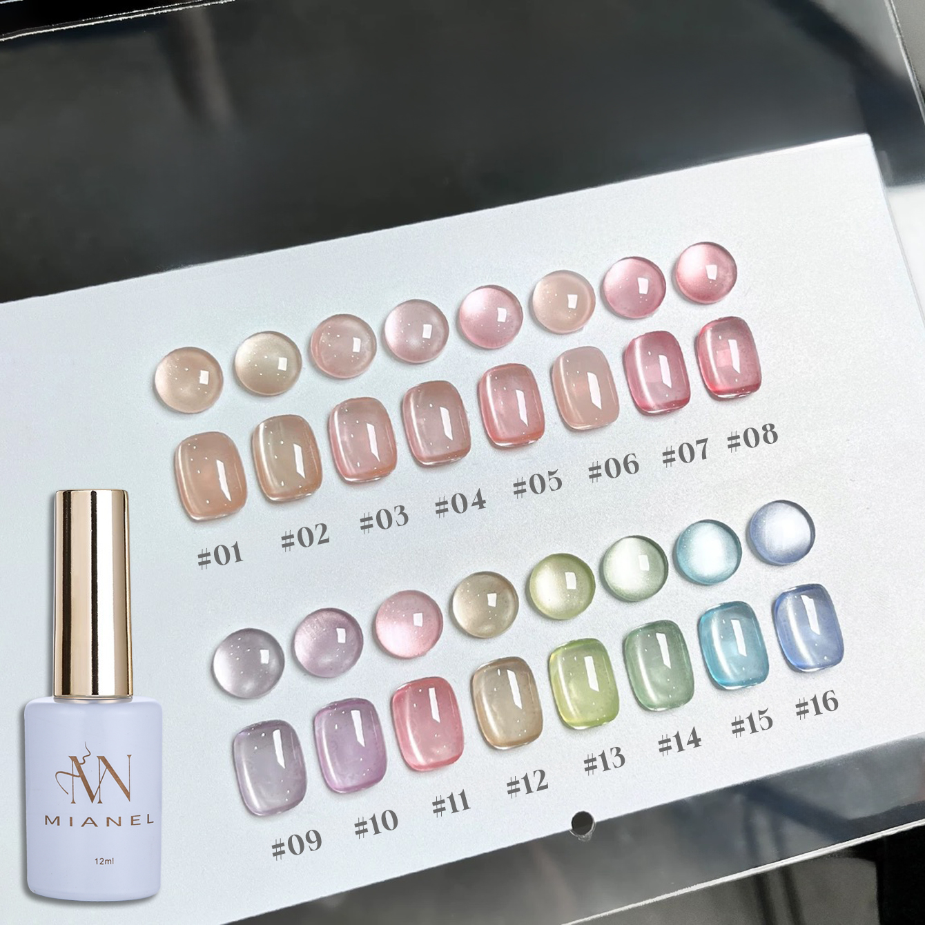 MIANEL 1-16PCS Light Smoke Cat - Nail Art Cat Eye Pink 리뷰 및 가격