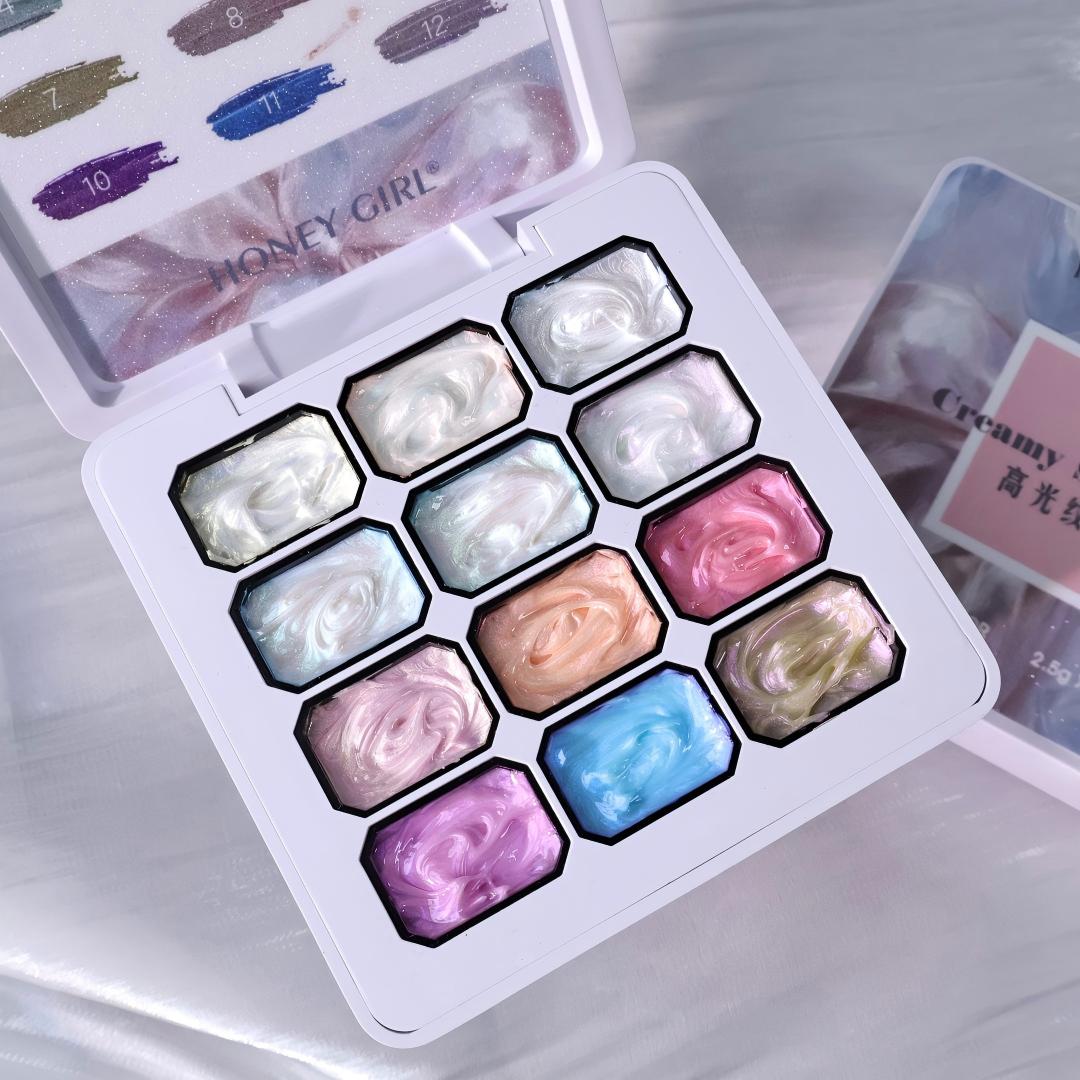 12-grid Dreamy Texture Gel Nai - Nail Art Halal 리뷰 및 가격