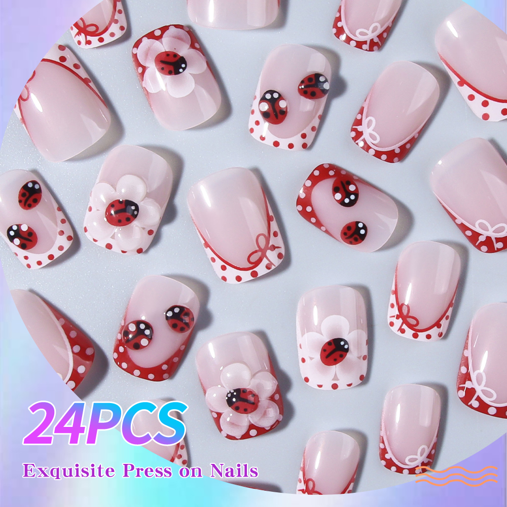 24 pieces per set. Rectangular - Nail Art Design 리뷰 및 가격