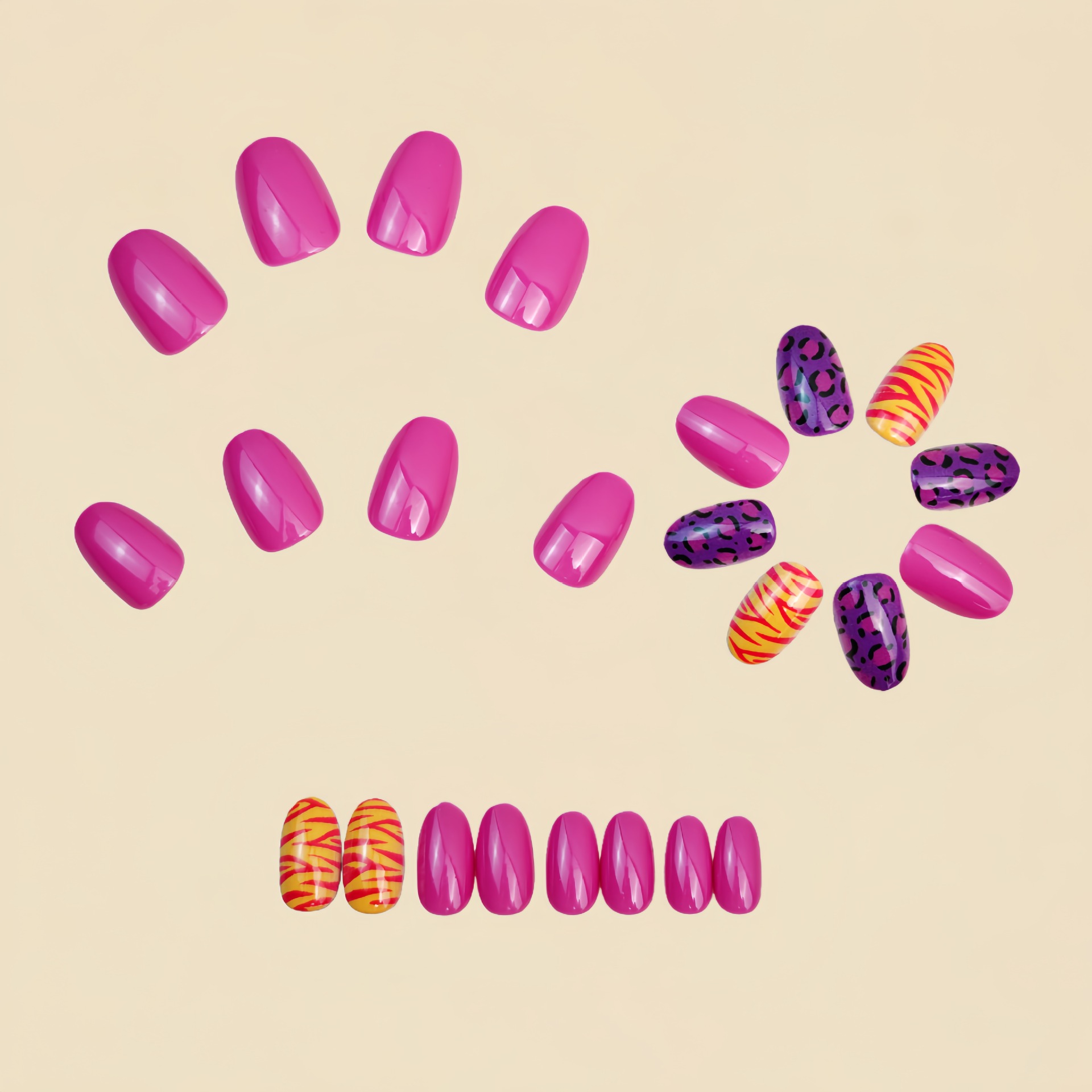 Short long fake nails for wome - Nail Art Aesthetic 리뷰 및 가격
