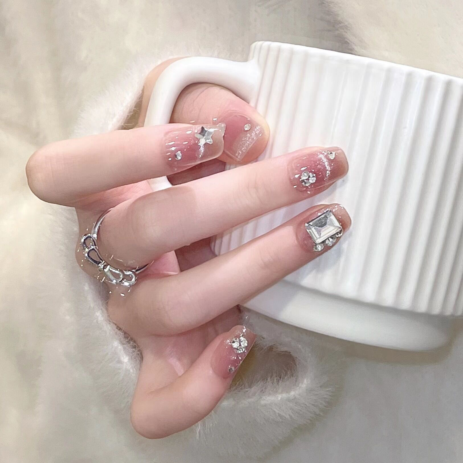 10Pcs Wearable Reuse Finished  - Nail Art Aesthetic 리뷰 및 가격