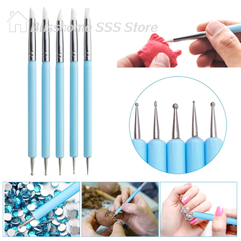 【S】5Pcs/set Sil Clay Sculpting - Nail Art Dotting Tool 리뷰 및 가격