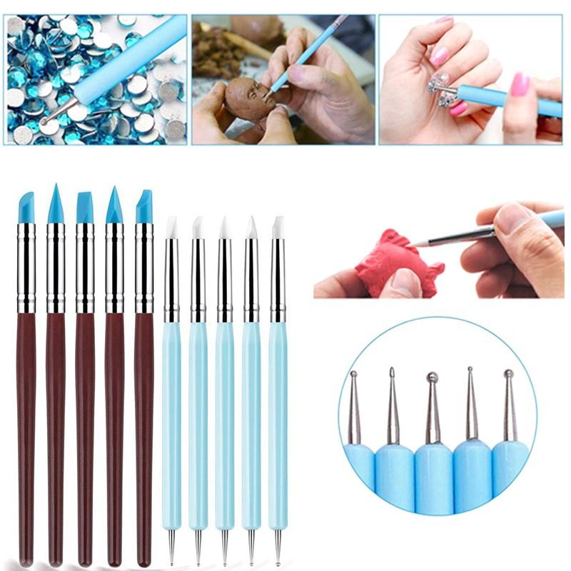 1/10/15Pcs Dual Ended Silicone - Nail Art Dotting Tool 리뷰 및 가격