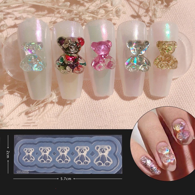 SNASAN Cute Butterfly Bow Bear - Nail Art Emerald 리뷰 및 가격