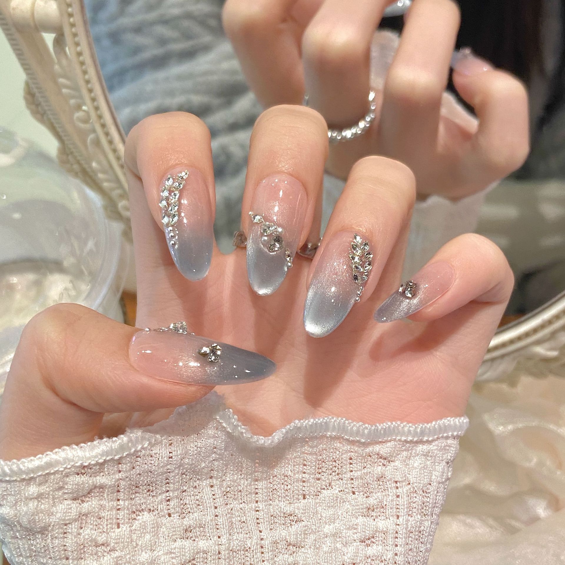 10pcs Pure Hand Pressed Medium - Nail Art Emerald 리뷰 및 가격