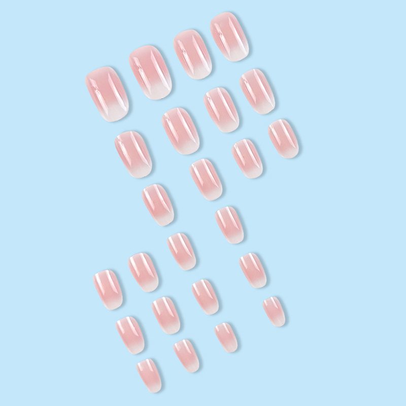 24Pcs Oval Short Pink Press on - Nail Art Ombre Pink 리뷰 및 가격