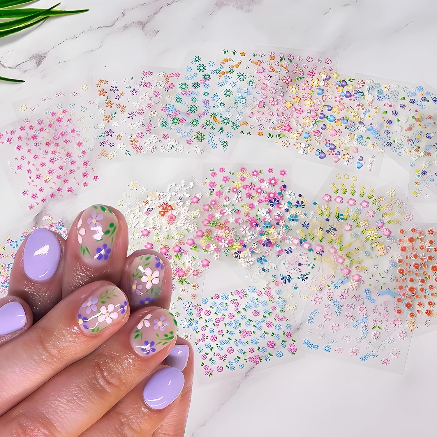 Cute Daisy Flower Nail Art Sti - Nail Art Design 리뷰 및 가격