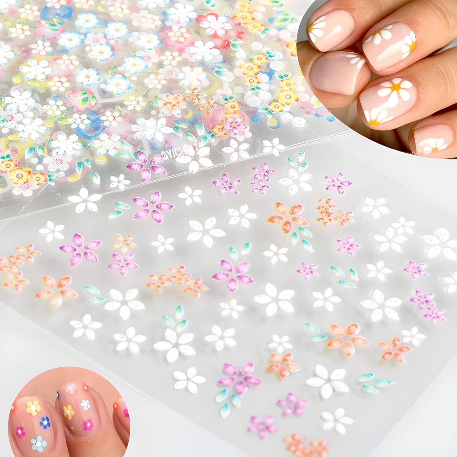 Cute Daisy Flower Nail Art Sti - Nail Art Design 리뷰 및 가격