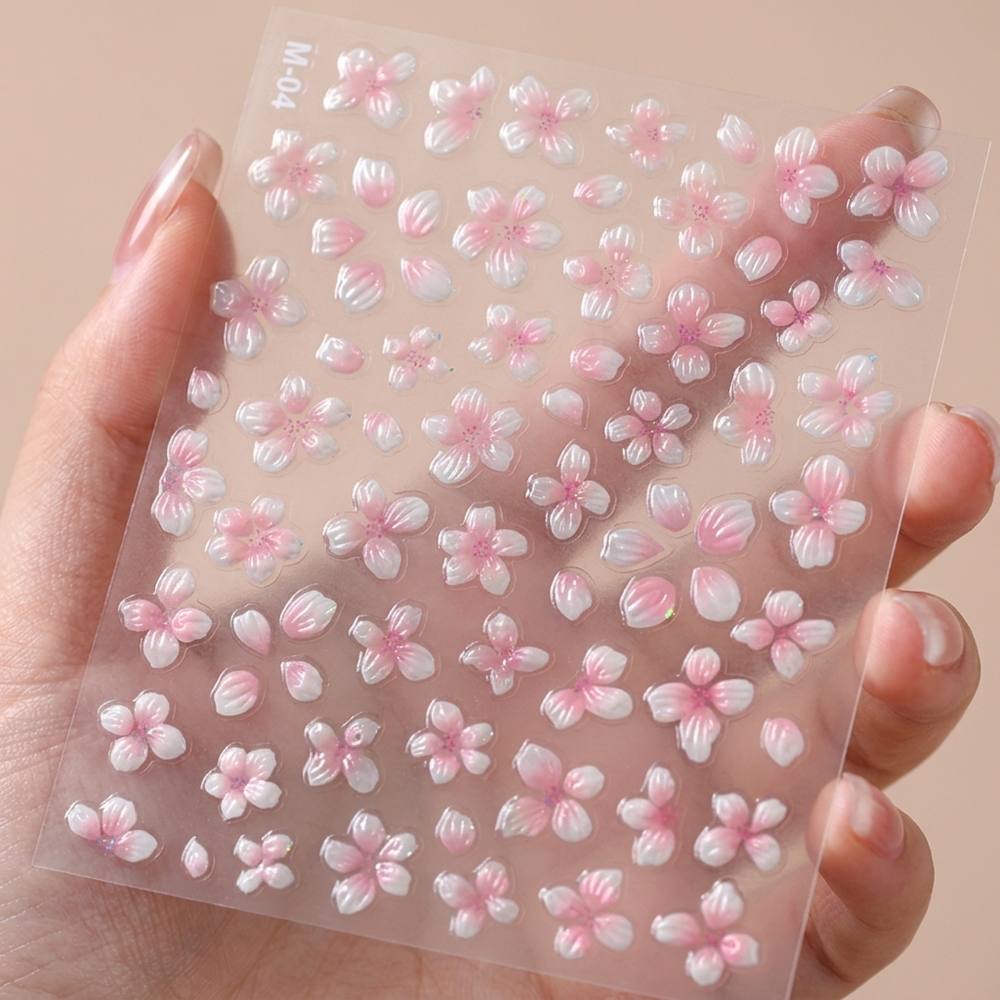 1Pc Raised Relief Gradient Des - Nail Art Ombre Pink 리뷰 및 가격