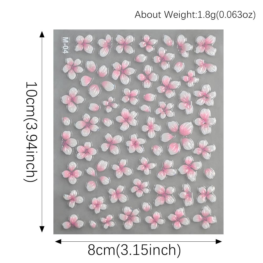 1Pc 3D Raised Ombre Design Nai - Nail Art Ombre Pink 리뷰 및 가격
