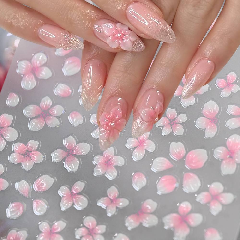 1Pc 3D Raised Ombre Design Nai - Nail Art Ombre Pink 리뷰 및 가격