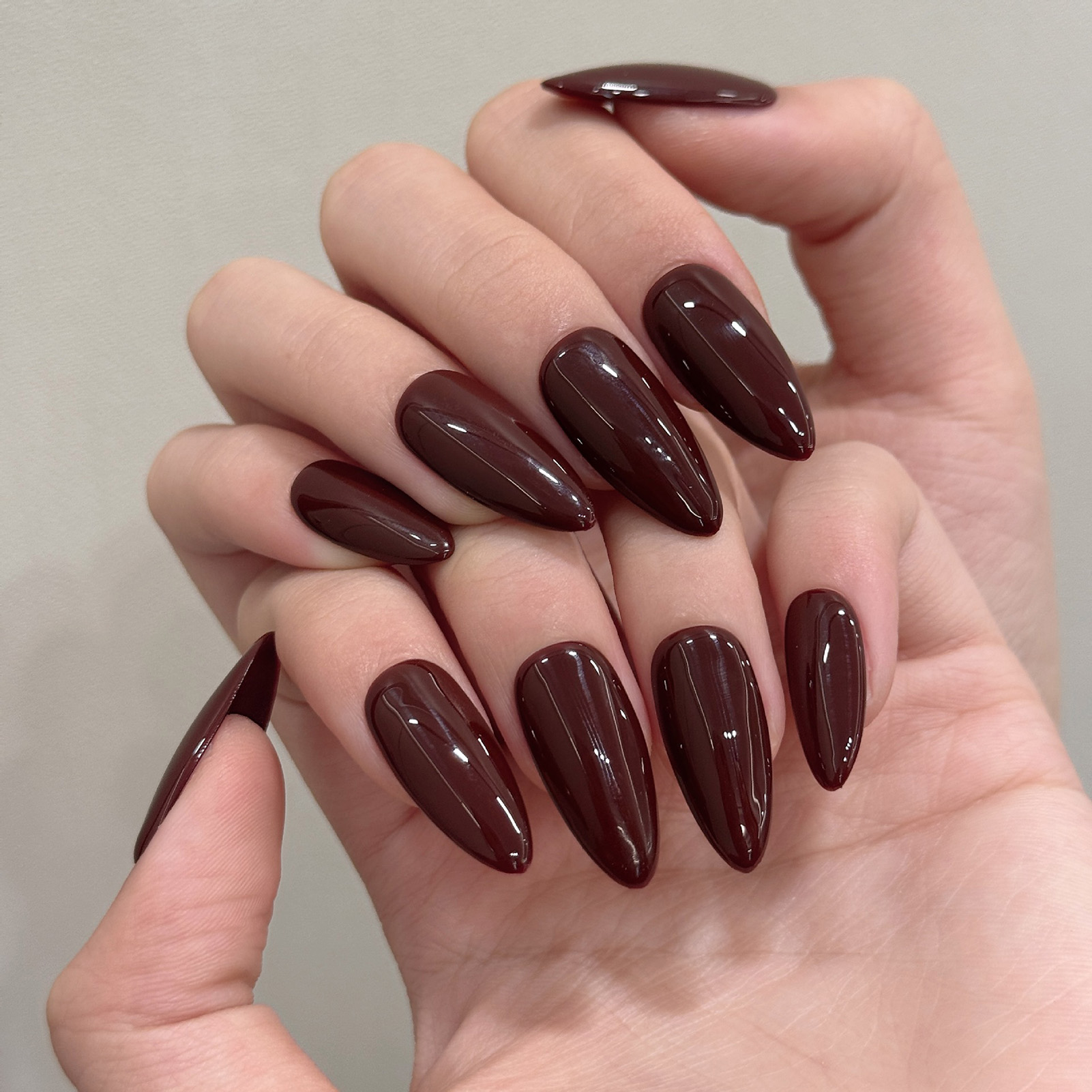 10pcs Handmade Solid Color Alm - Nail Art Emerald 리뷰 및 가격
