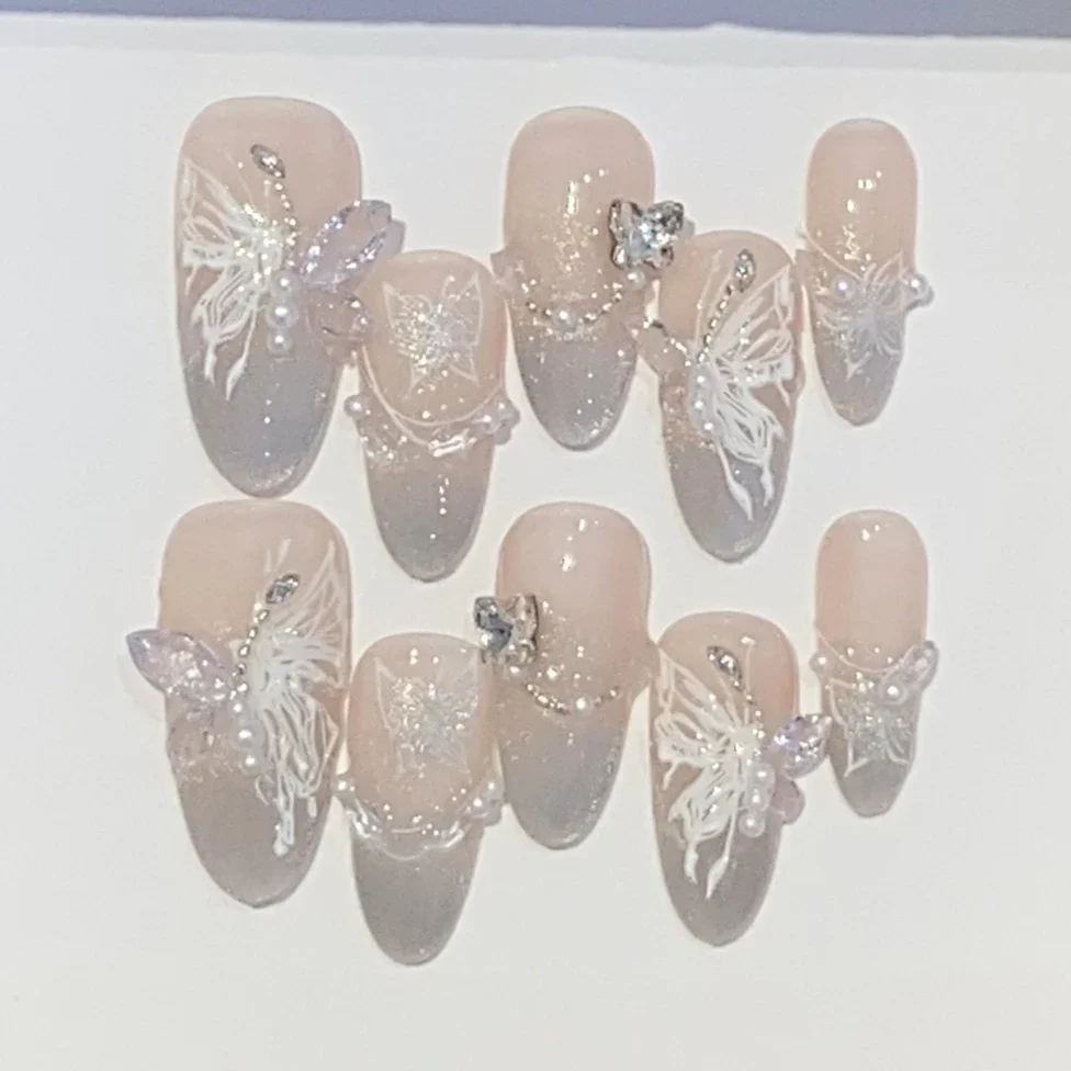 10Pcs Handmade Press on Nails  - Nail Art Design 리뷰 및 가격
