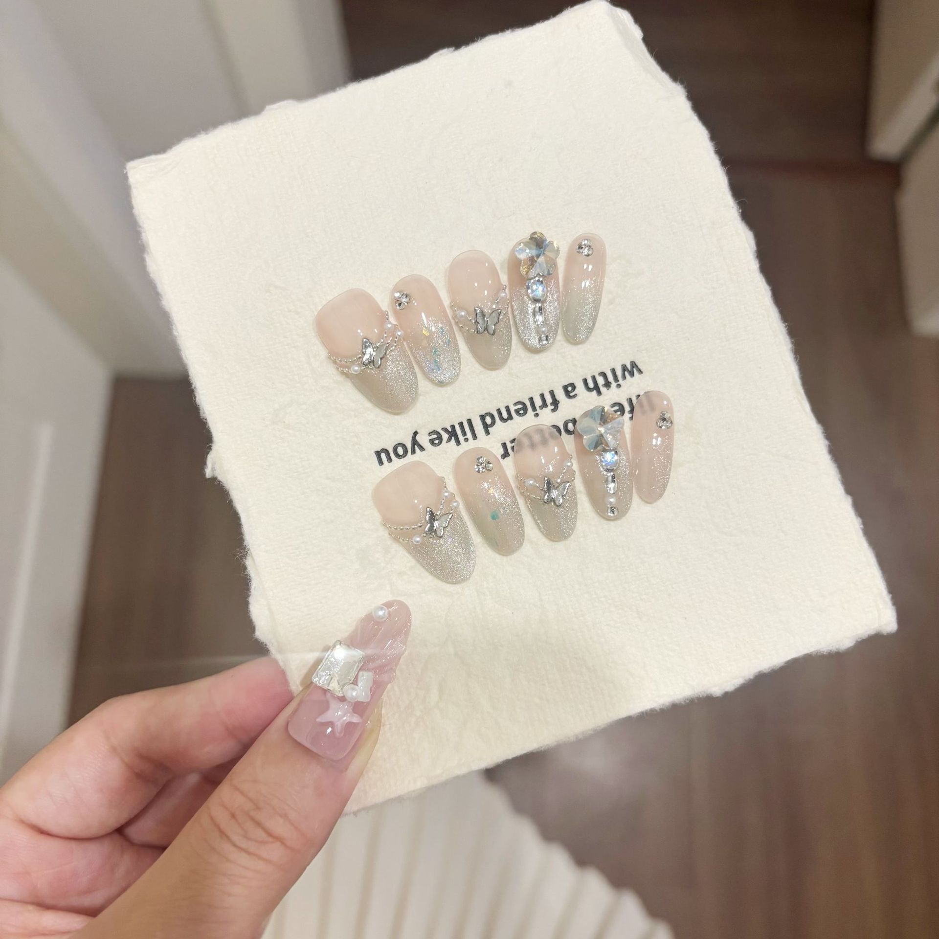10Pcs Handmade Press on Nails  - Nail Art Design 리뷰 및 가격