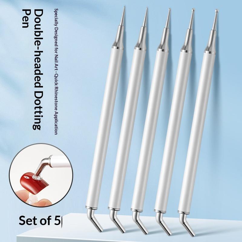 5Pcs Acrylic Handle Crystal St - Nail Art Dotting Tool 리뷰 및 가격