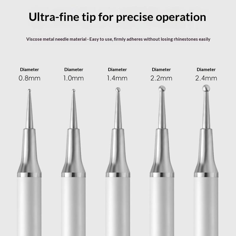 5Pcs Acrylic Handle Crystal St - Nail Art Dotting Tool 리뷰 및 가격