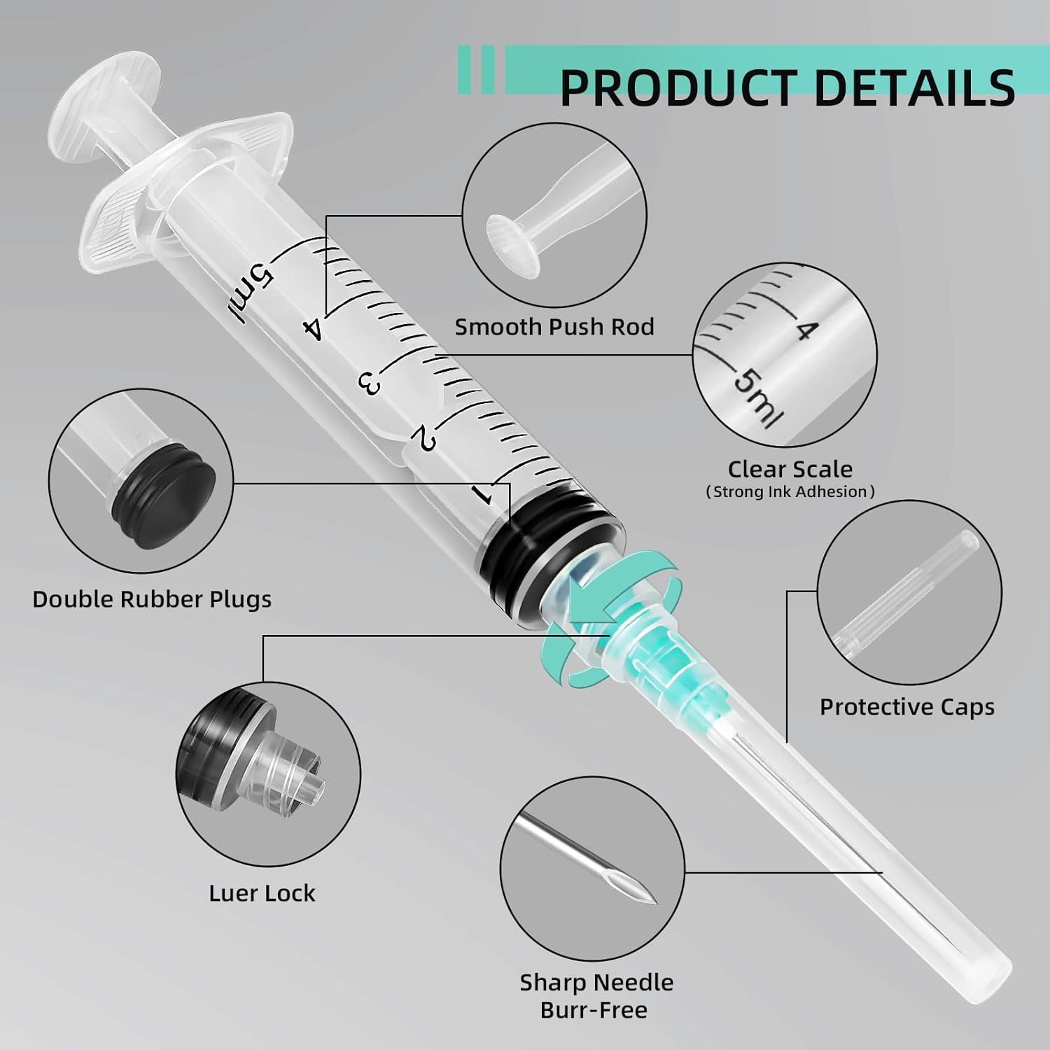 50 Pieces of 5ml Luer-Lock Syr - Nail Art Design 리뷰 및 가격