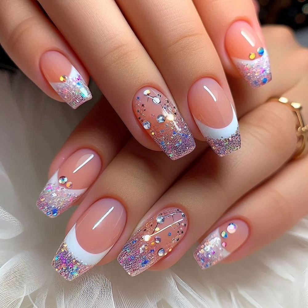 24pcs/set Short Medium fake na - Nail Art Aesthetic 리뷰 및 가격