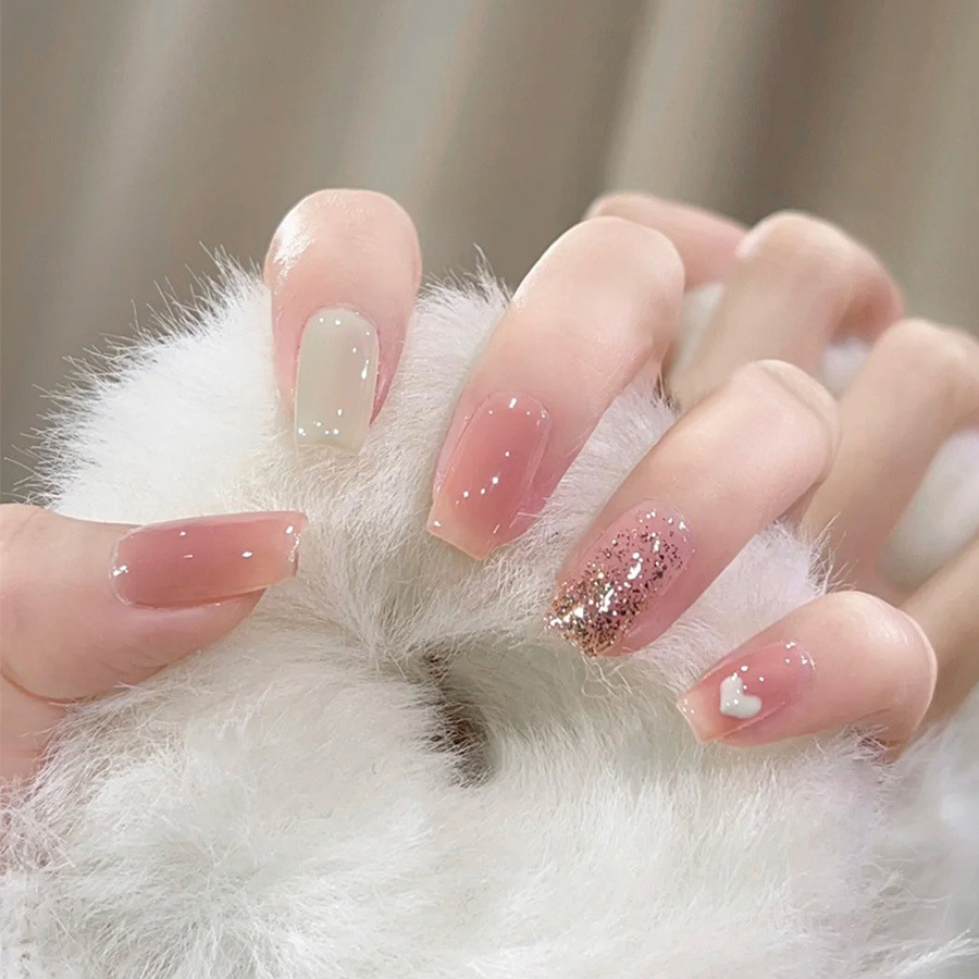 24pcs/set Short Medium fake na - Nail Art Aesthetic 리뷰 및 가격