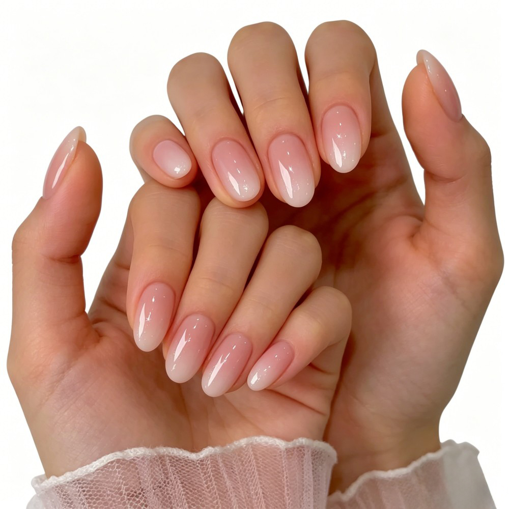 24Pcs Nails Simple Ombre Sprin - Nail Art Ombre Pink 리뷰 및 가격
