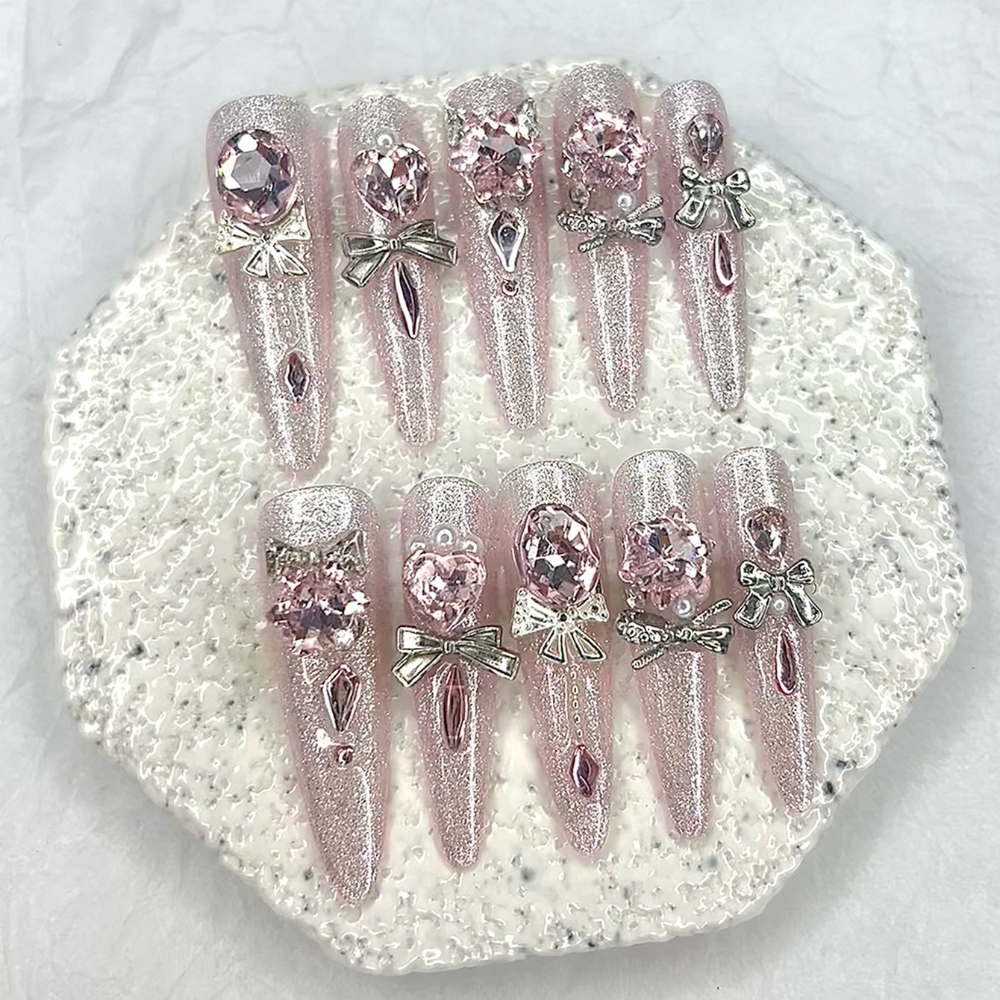 Luxury Pink Cat Eye Glitter St - Nail Art Cat Eye Pink 리뷰 및 가격
