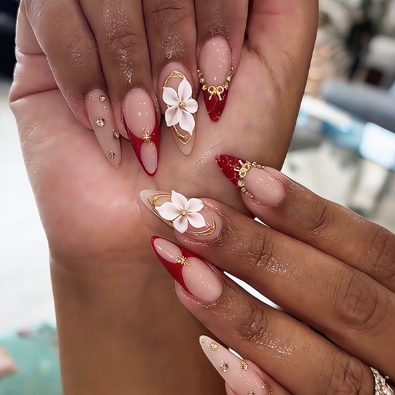 24pcs Finished Almond Press on - Nail Art Aesthetic 리뷰 및 가격