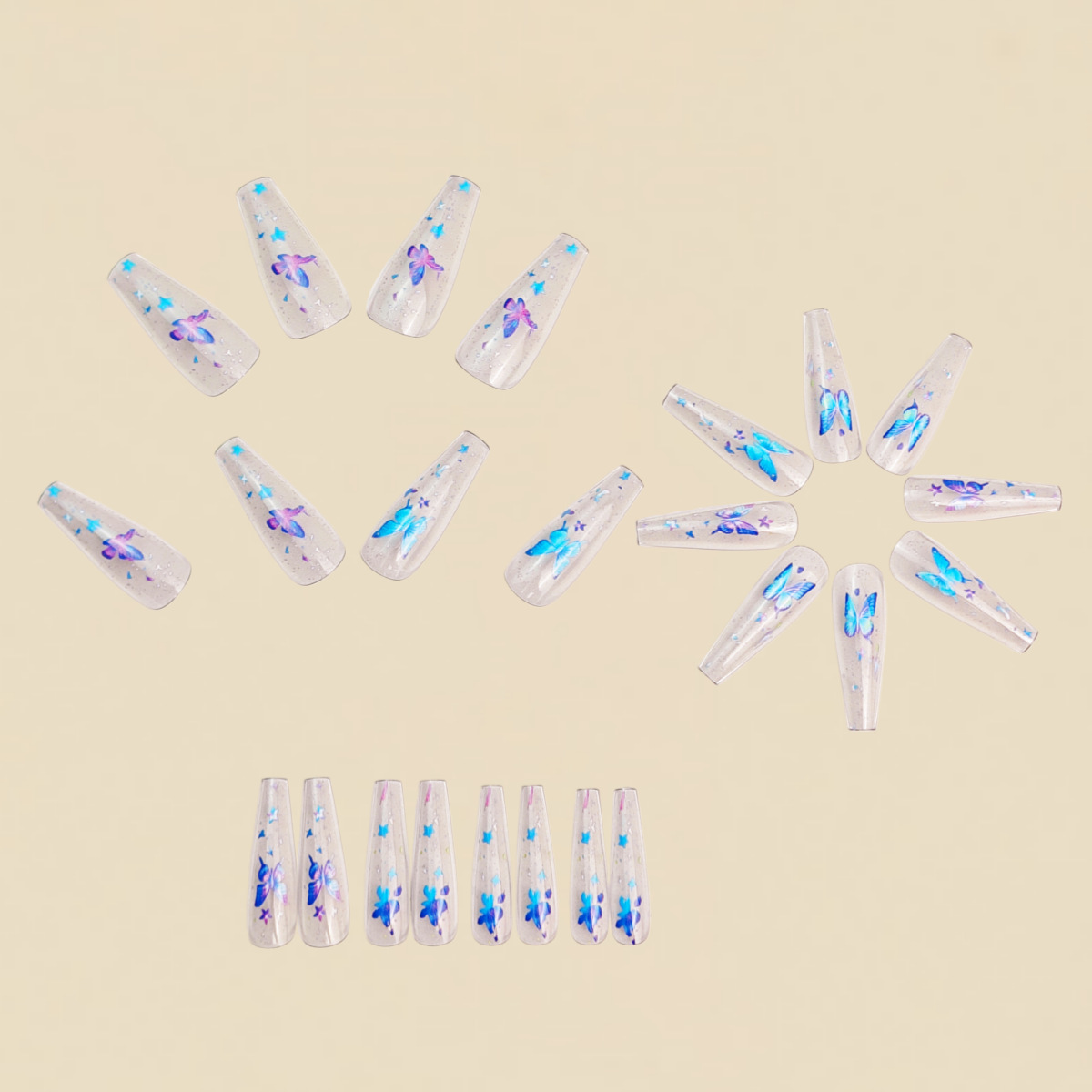 Medium Fake Nails for Women Gi - Nail Art Aesthetic 리뷰 및 가격